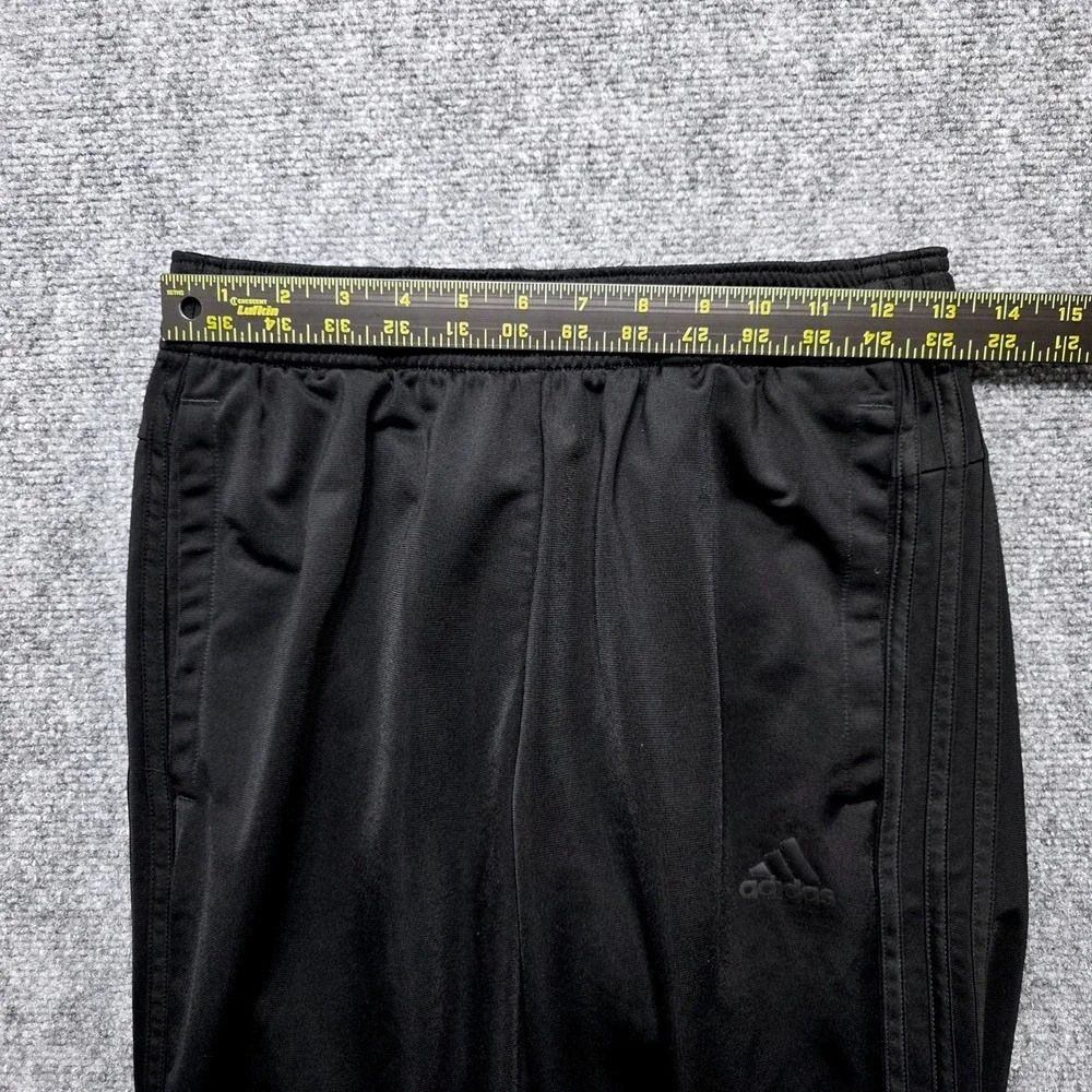 Adidas Soccer Training Pants Mens Small Black 3 Striped Tapered‎ Track Joggers